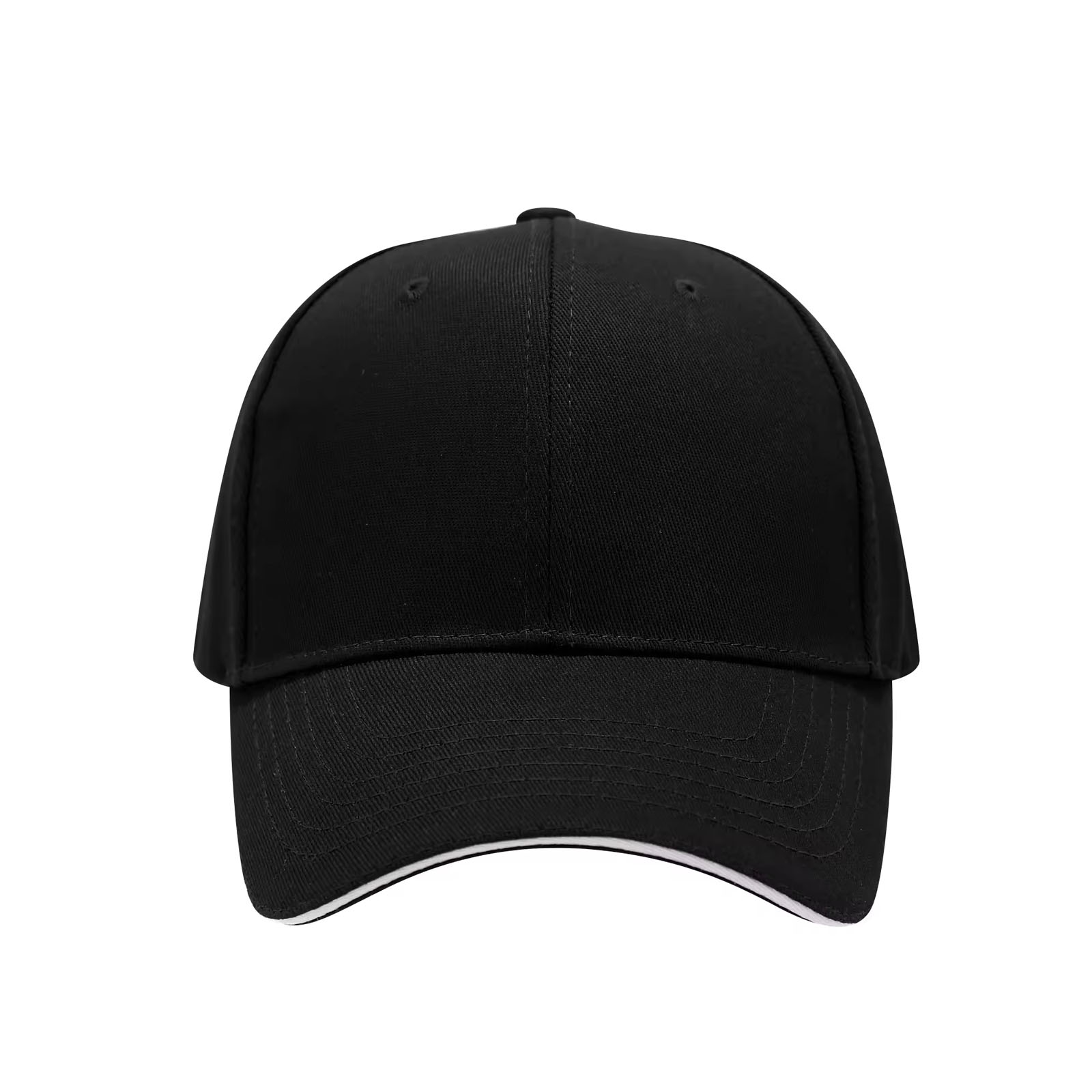 Sandwich brim Cotton  6 Panel Baseball Cap Trucker Hat