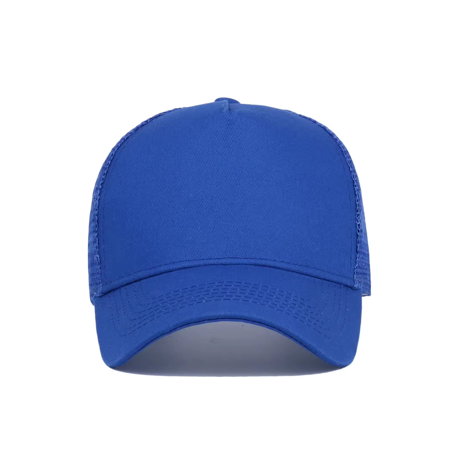 Cotton Baseball Cap 5 Panel Solid Mesh Trucker Hat Trucker Hat Customizable Logo